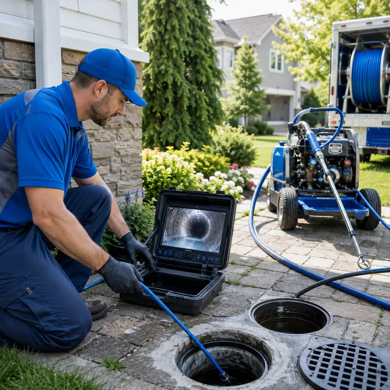 Outdoor drain cleaning professionals serving West End, NC